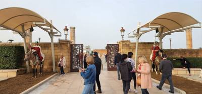 Got to see some ruins of the Hassan mosque.  Lots of mosaics in the fountains.  The opera house across the street is pur