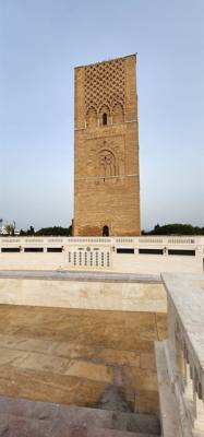 Got to see some ruins of the Hassan mosque. Lots of mosaics in the fountains. The opera house across the street is pur
