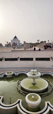 Got to see some ruins of the Hassan mosque. Lots of mosaics in the fountains. The opera house across the street is pur