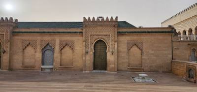 Got to see some ruins of the Hassan mosque. Lots of mosaics in the fountains. The opera house across the street is pur