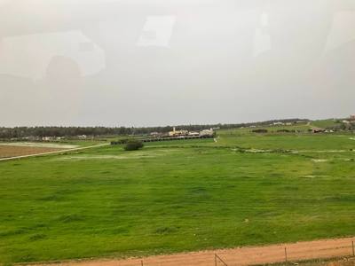 The Moroccan countryside outside of Rabat is mostly flat with some areas of  rolling hills.  Two things you see a lot wh