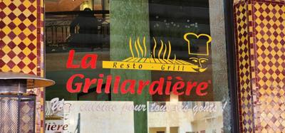 Lunch today was at La Grilladiere.  The mixed plate of skewers was delicious.  The restaurant is 'dry' as many places ar