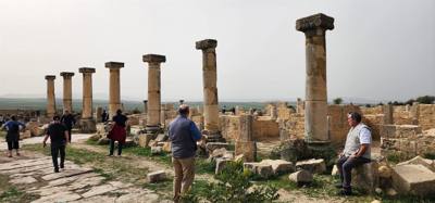 The Roman ruins of Volubilis was definitely the creshendo of the day. An unexpected surprise. The mosaic of the 12 tri