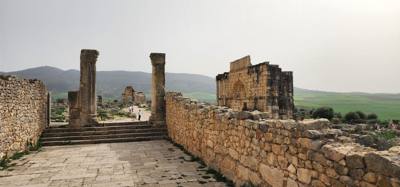 The Roman ruins of Volubilis was definitely the creshendo of the day. An unexpected surprise. The mosaic of the 12 tri