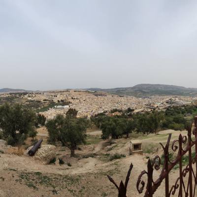 Views from the South Tower in Fes.  You can see all three parts off the city from here.