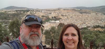 Views from the South Tower in Fes. You can see all three parts off the city from here.