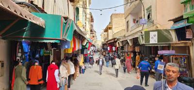 Shopping and lunch in the Fes Medina market. Super crowded. A few high pressure sales folks. Lots to look at. Julie a
