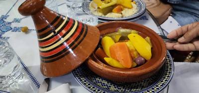 Shopping and lunch in the Fes Medina market. Super crowded. A few high pressure sales folks. Lots to look at. Julie a