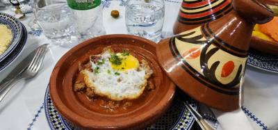 Shopping and lunch in the Fes Medina market. Super crowded. A few high pressure sales folks. Lots to look at. Julie a