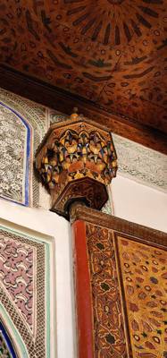 Architecture, paintings, woodwork and other interesting and beautiful things in the Fes Medina market.