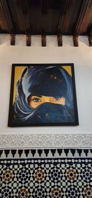 Architecture, paintings, woodwork and other interesting and beautiful things in the Fes Medina market.