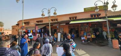 Shopping the Medina in Marrakech.  Sensory overload.  Apparently it's WAAAY more intense at night.
