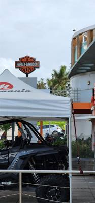 Sadie's new family was gracious enough to take me to the local Harley Davidson shop in Casablanca.  They sold a lot of o