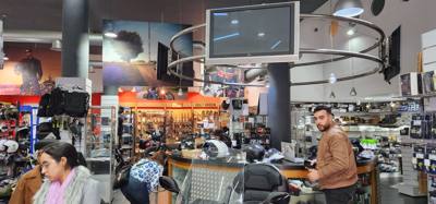 Sadie's new family was gracious enough to take me to the local Harley Davidson shop in Casablanca.  They sold a lot of o