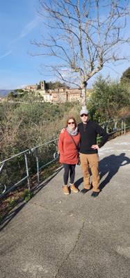 Fun drive up to Montecatini Alto.  Might need to pull Julie's fingernails out of the dash.  Roads are pretty thin around
