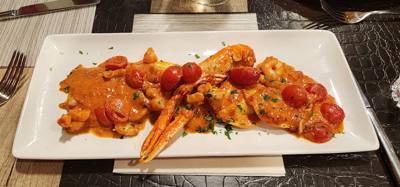 My rock lobster ravioli tonight was scrumptious!  The rest looked delightful as well.  Now maybe going on walkabout to f
