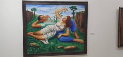 Last stop on the art train today was to Museo Nacional de Bellas Artes. Our guide wanted to make sure we got all of the