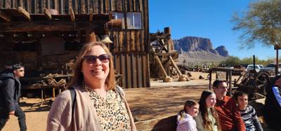If you're in Arizona you have to go to at least one ghost town.  This one also has a mine.  Avery has a blast.
