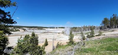 Last stop of day 1 in Yellowstone.