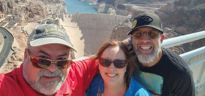 Pat Tillman Memorial Bridge on the way down the hill to the Hoover Dam. Second tallest bridge in the US. The Royal Gor