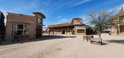 Old Tucson for some fun this afternoon.  Avery, Aaron and I got to participate in the magic show.  Technically Julie too