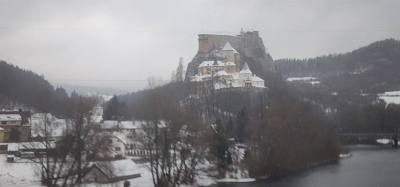 Snagged a few snapshots of Orava Castle as we drove past it in Slovakia.  Sorry if they're blurry but we were moving and