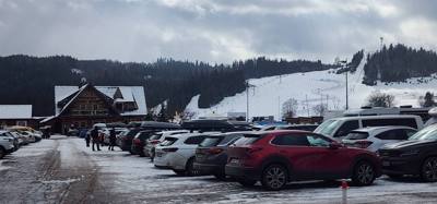 We stopped at a ski resort in Donovaly, Slovakia for lunch.  I had the sheep cheese and bacon soup.  Julie had the dumpl