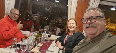 If you've been to Budapest but haven't seen it from the river at night you haven't really seen it.  Great food.  Good wi