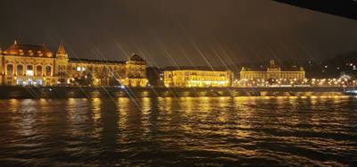 If you've been to Budapest but haven't seen it from the river at night you haven't really seen it.  Great food.  Good wi
