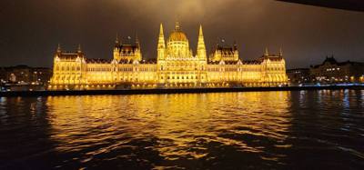 If you've been to Budapest but haven't seen it from the river at night you haven't really seen it.  Great food.  Good wi
