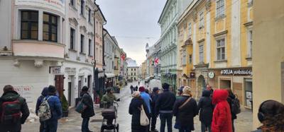 Walking tour of Bratislava, Slovakia this morning.