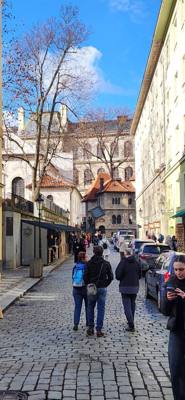 A walk across one of the bridges, through the old Jewish quarter ending at the Astronomical Clock Tower in the Prague to
