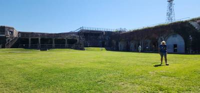 Ft Morgan museum and fort site.  It was by the beach we wanted to go to and free for veterans so...