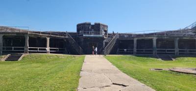 Ft Morgan museum and fort site.  It was by the beach we wanted to go to and free for veterans so...