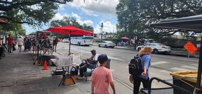 A bus ride, beignets, Bourbon Street and buskers today in New Orleans.  Definitely sensory overload...overwhelming.  alw