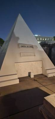 We took a night time tour of St Louis Cemetery No 1.  Pretty creepy and interesting.  The big pyramid is actually Nichol