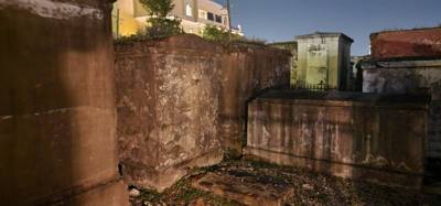 We took a night time tour of St Louis Cemetery No 1.  Pretty creepy and interesting.  The big pyramid is actually Nichol