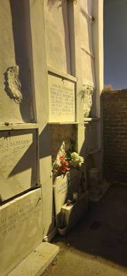 We took a night time tour of St Louis Cemetery No 1.  Pretty creepy and interesting.  The big pyramid is actually Nichol