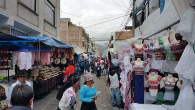 So today was a planned trip to Otavalo which is the largest outdoor market in South America. On the way we saw some vol