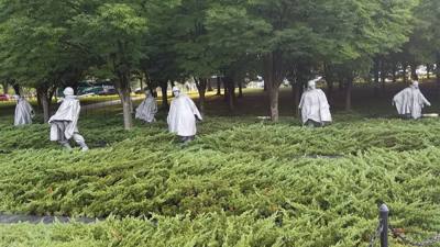 Korean War Memorial.   Says on the wall...."Freedom Isn't Free".  Very humbling.