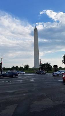 Washington Monument.  It's interesting to see the different colors showing the different 'layers' of this thing.  Very c