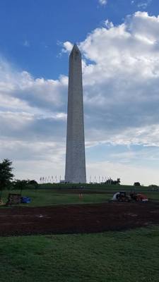 Washington Monument.  It's interesting to see the different colors showing the different 'layers' of this thing.  Very c