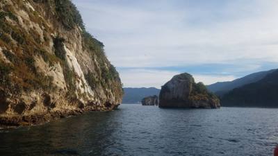Majahuitas and Yelapa. Neither of these places is available by road. You have to take a boat. Yelapa had a nice water