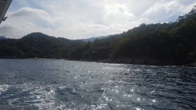 Majahuitas and Yelapa. Neither of these places is available by road. You have to take a boat. Yelapa had a nice water