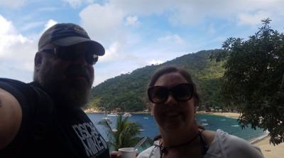 Majahuitas and Yelapa. Neither of these places is available by road. You have to take a boat. Yelapa had a nice water