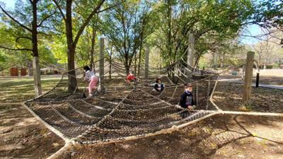 The last half of Saturday's Nebraska City adventure was the Arbor Day Farm Treetop Adventure. Yes, my daughter wigs out