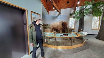 On the way out from Nebraska City we stopped by the Lewis and Clark center. Interesting...and walked off that breakfast
