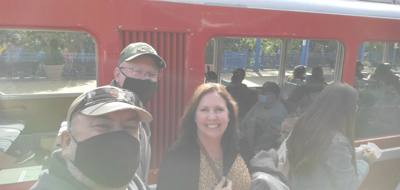 We took a train up to the summit of Pike's Peak in Colorado.  At the base...sunny and relatively warm.  At the  summit? 