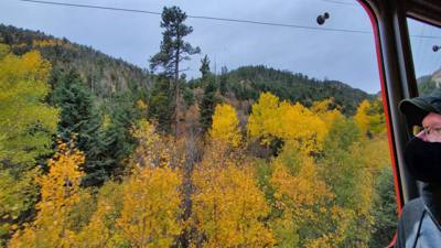 We took a train up to the summit of Pike's Peak in Colorado.  At the base...sunny and relatively warm.  At the  summit? 