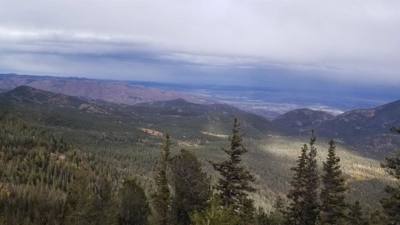 We took a train up to the summit of Pike's Peak in Colorado.  At the base...sunny and relatively warm.  At the  summit? 